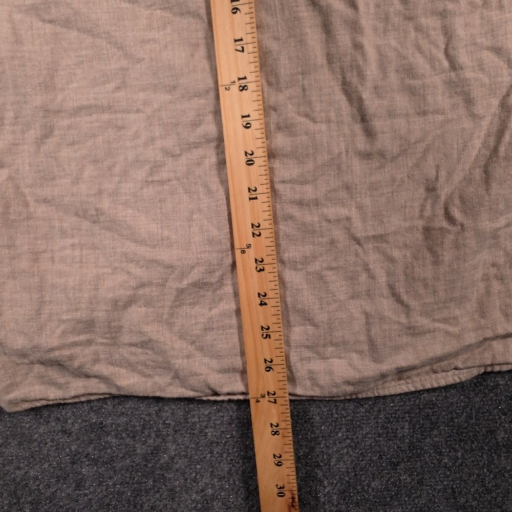 Muji Flannel Shirt Mens S Tan Yak Hair Blend Long Sleeve Chest Pocket - Picture 6 of 10